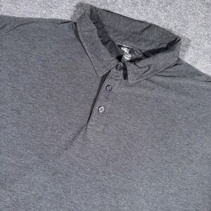 Vuori Strato Tech Polo Shirt Mens XXL Heather Gray Performance Stretch UPF V188